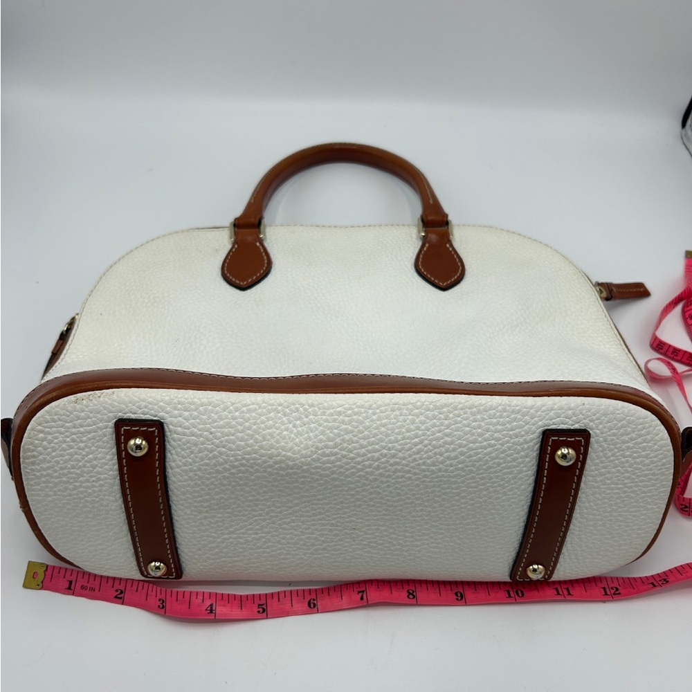 Dooney & Bourke White and Tan Bag - Picture 11 of 14